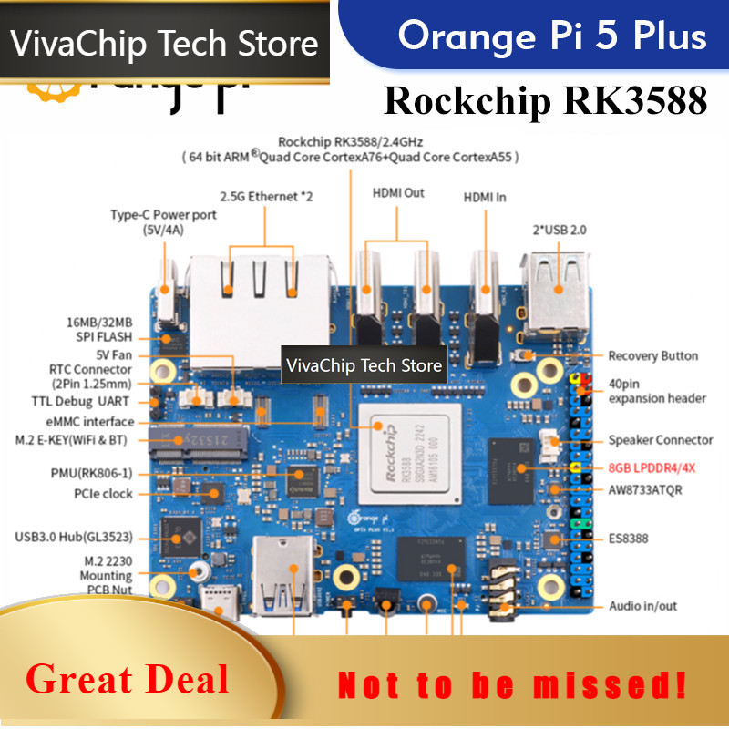 Orange Pi 5 Plus 16Gb - VivaChip TechOrange Pi 5 Plus 16G
