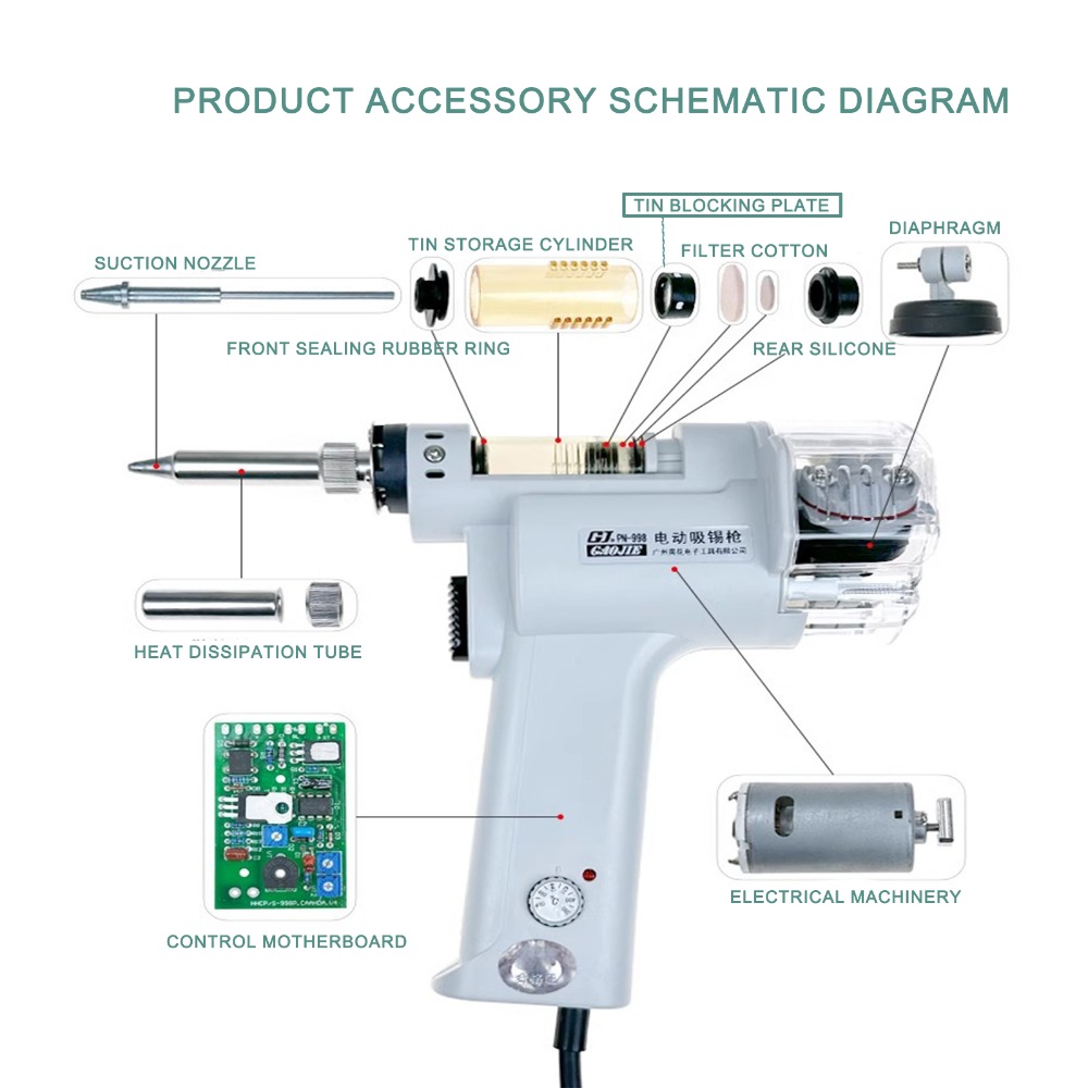 S-993A Single-pump Electric De - огляд і ціна Desoldering Gun Vacuum Electric
