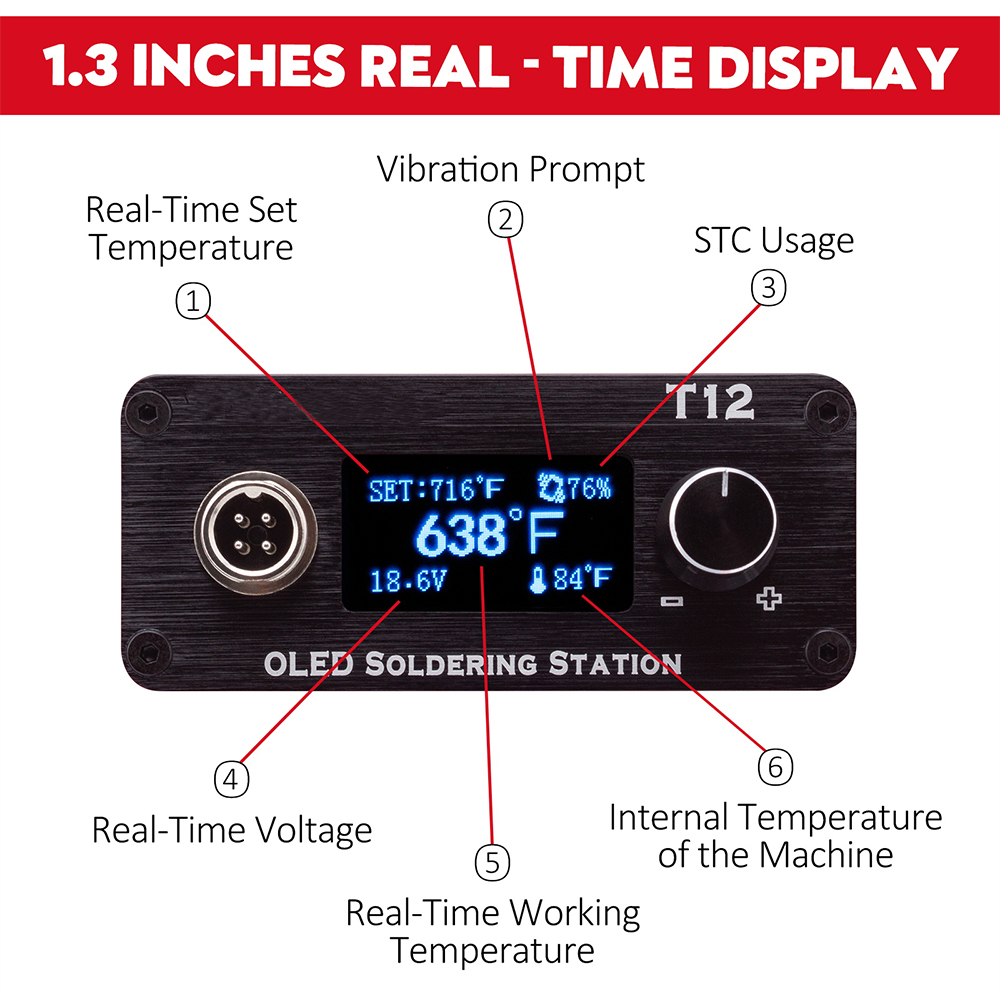 OLED T12 Soldering Iron Statio - огляд і ціна Soldering Station T12 Oled