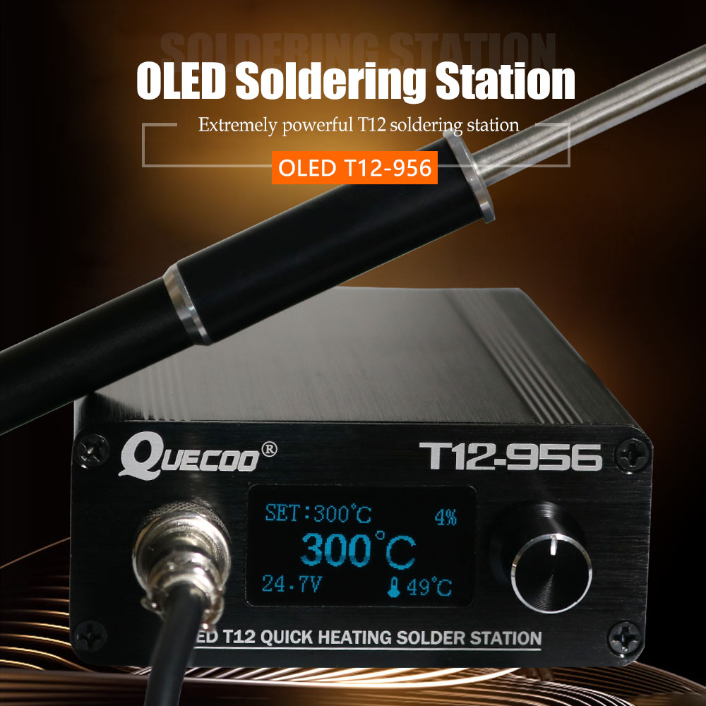 QUECOO T12-956 Soldering Digit - огляд і ціна Soldering Station T12 Oled