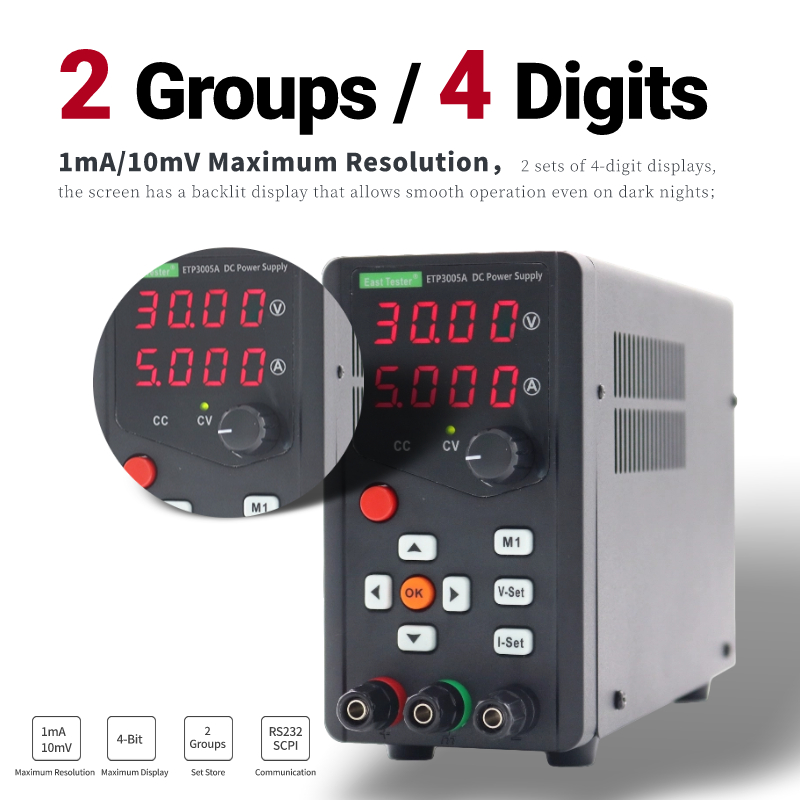 ETP6005A high efficiency singl - огляд і ціна Programmable Dc Power Supply 60V 5A
